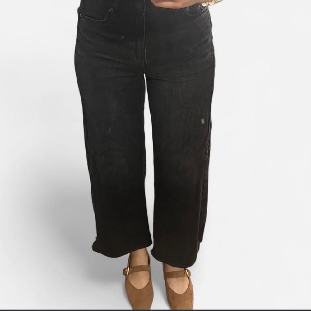 American Eagle High Rise Wide Leg Black Jeans